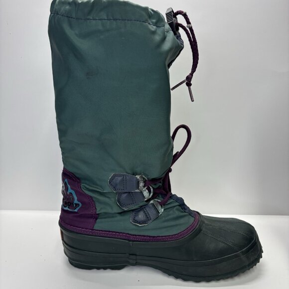 VTG 90s Sorel Womens Freestyle Tall Snow Boots Felt Liner Retro Gorpcore Sz 8 - Picture 7 of 11